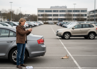 Vorgehen bei Fahrerflucht am Parkplatz